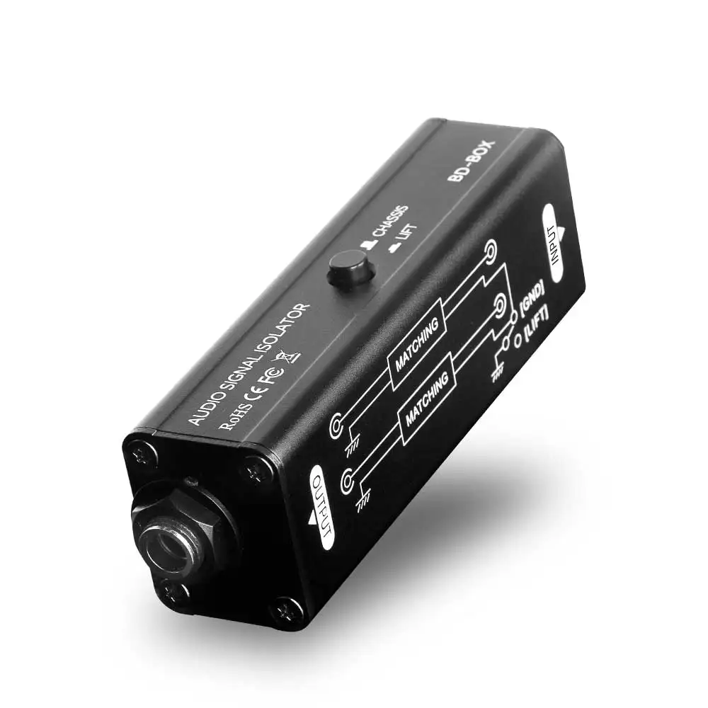 Audio Music Isolator - Portable 6.35MM AUX Ground Loop Isolator