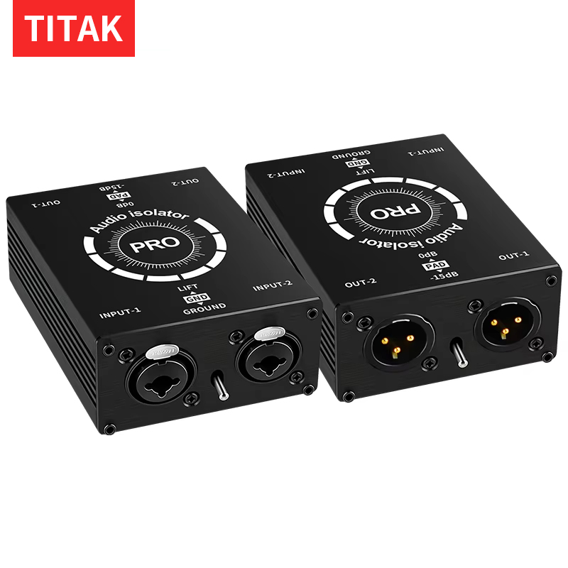 Audio Music Isolator - Professional 6.5mm XLR 2CH Audio Isolator,