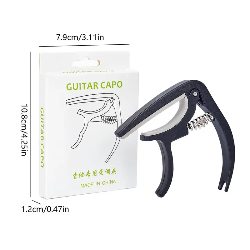 Guitar Capo Clip - Black Guitar Tuning Clamp Portable Plastic