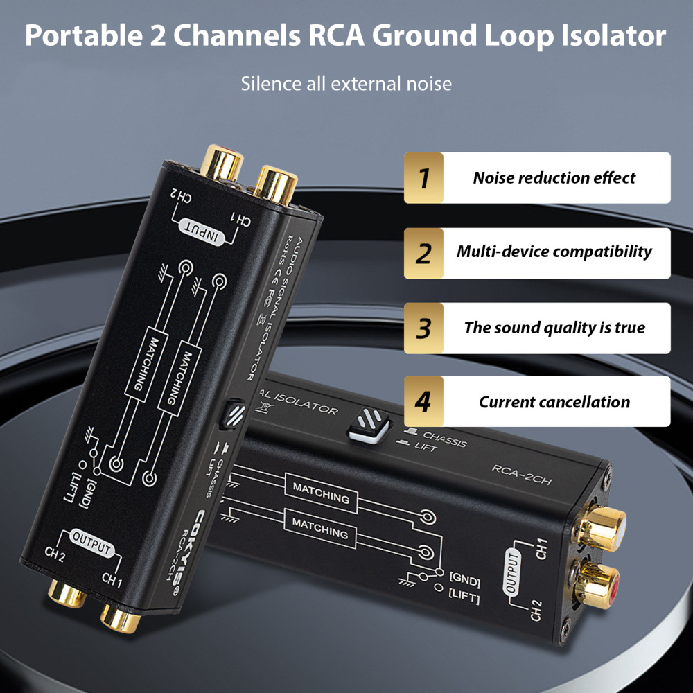 Portable 2 Channels RCA Ground - Audio Music Isolator review and price