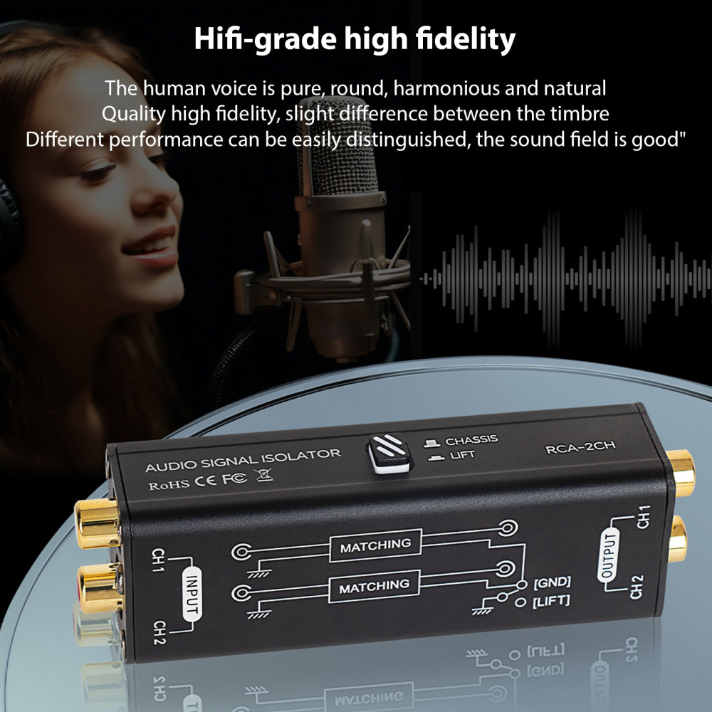 Portable 2 Channels RCA Ground - Audio Music Isolator review and price