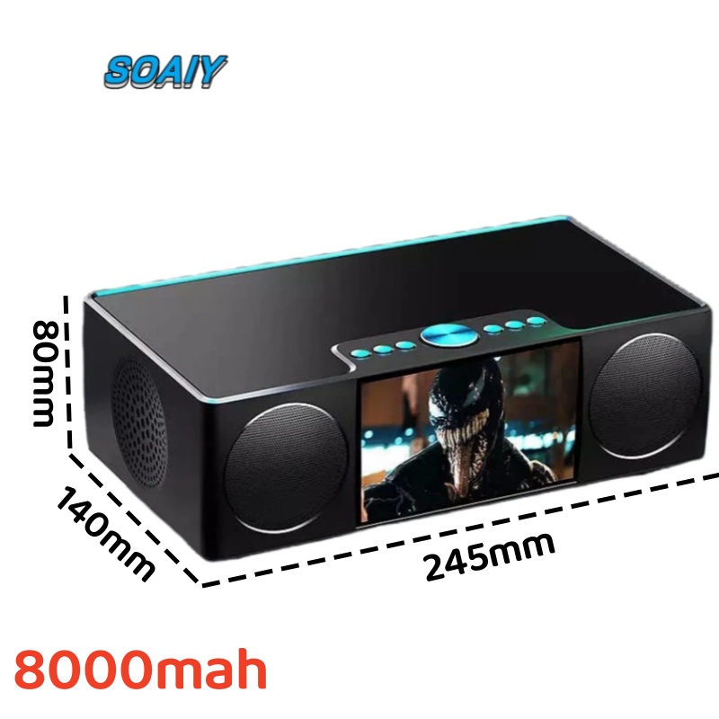 S99 Portable Caixa De Som Blue - Audio Visualizer Music Player review and price