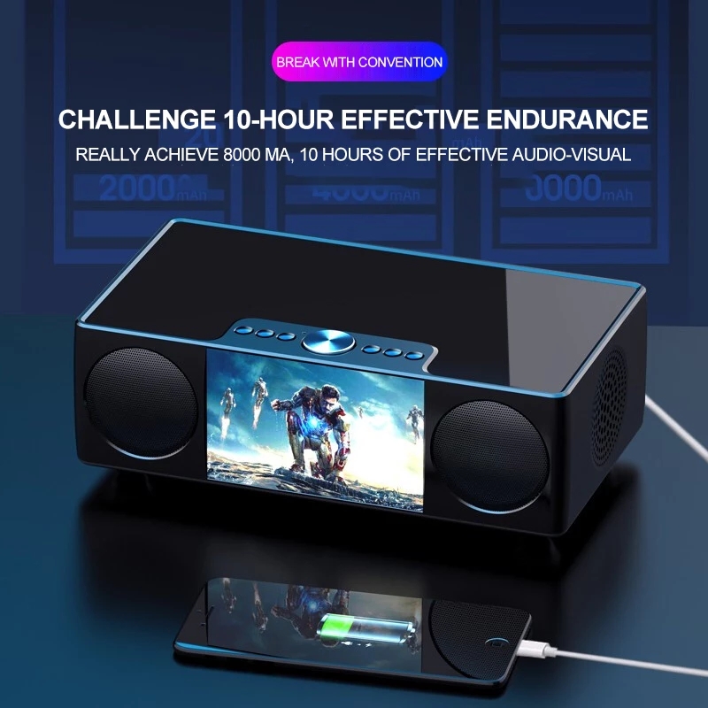 S99 Portable Caixa De Som Blue - Audio Visualizer Music Player review and price