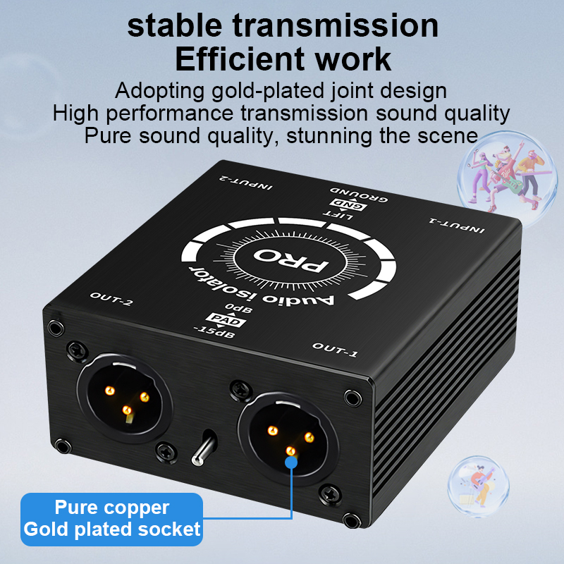 Professional 6.5mm XLR 2CH Aud - Audio Music Isolator review and price