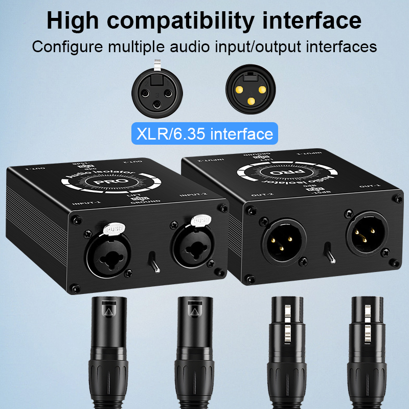 Professional 6.5mm XLR 2CH Aud - Audio Music Isolator review and price