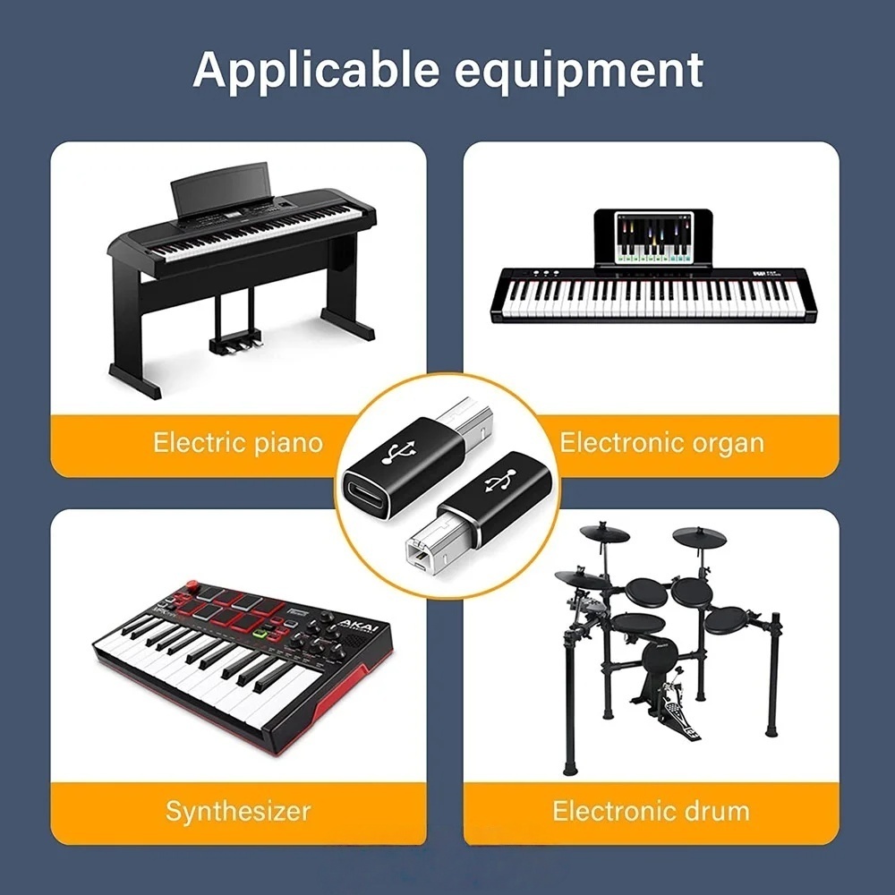 USB B Male to USB Type C Femal - Midi Controller Pad review and price