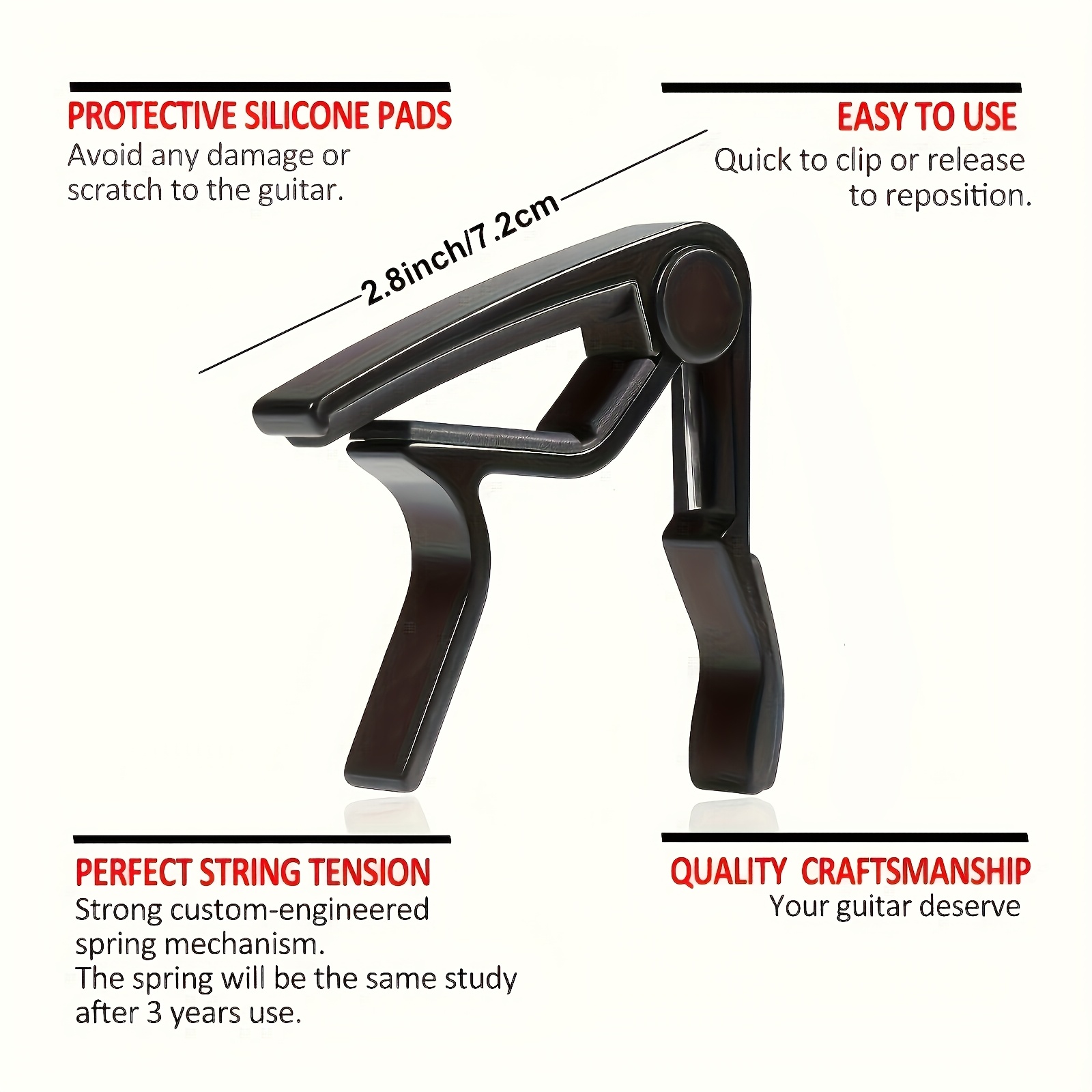 Black Alloy Quick Change Guita - Guitar Capo Clip review and price