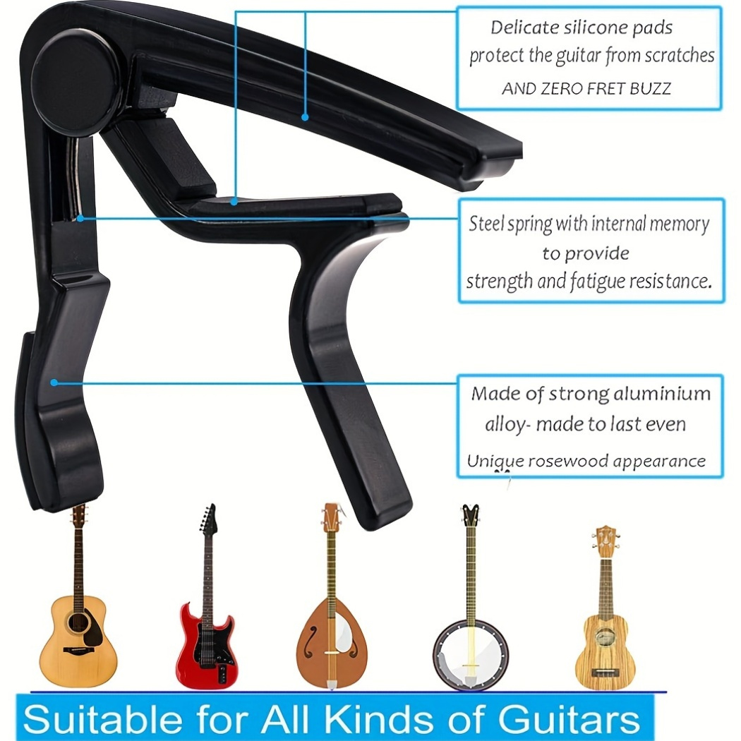 Black Alloy Quick Change Guita - Guitar Capo Clip review and price
