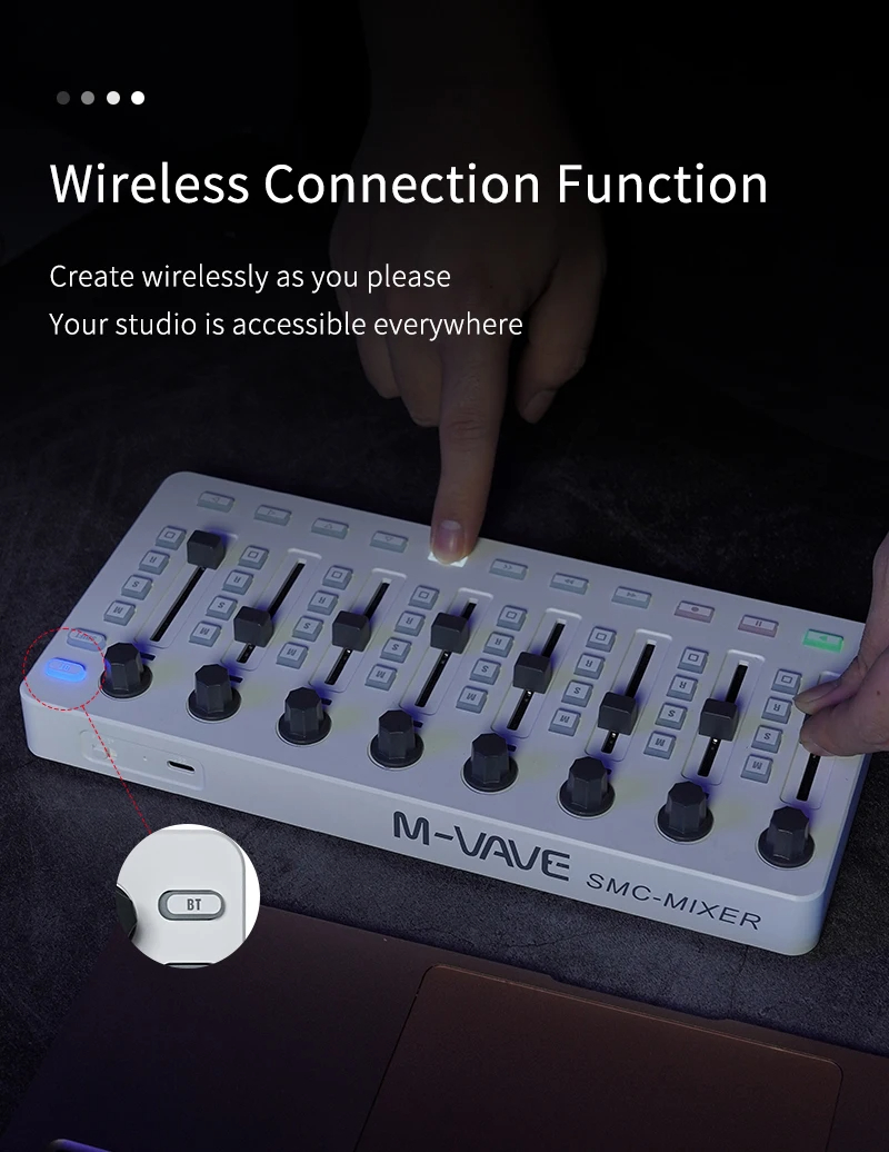 M-VAVE SMC-Mixer Wireless MIDI - Midi Controller Pad review and price