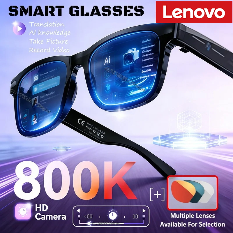 Lenovo AI Smart Glasses AI Tra - Audio Music Recording review and price