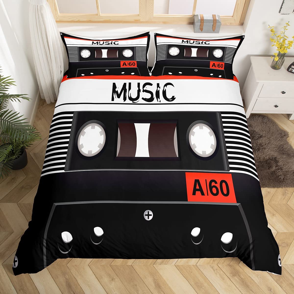 Colorful Music Cassettes Duvet - Audio Music King review and price