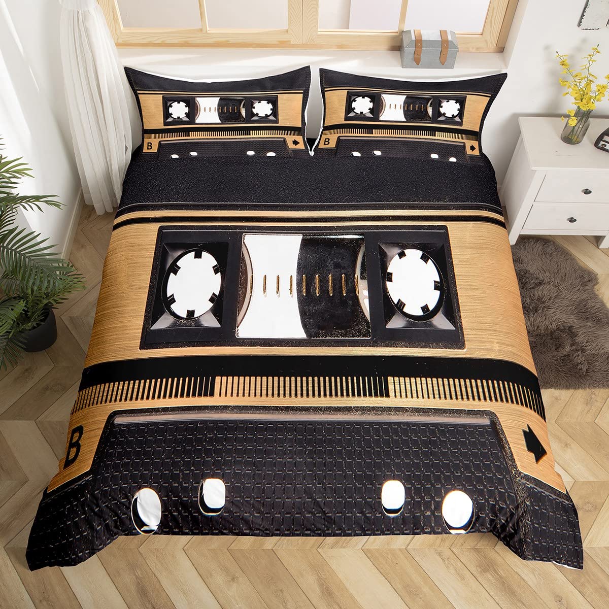 Colorful Music Cassettes Duvet - Audio Music King review and price
